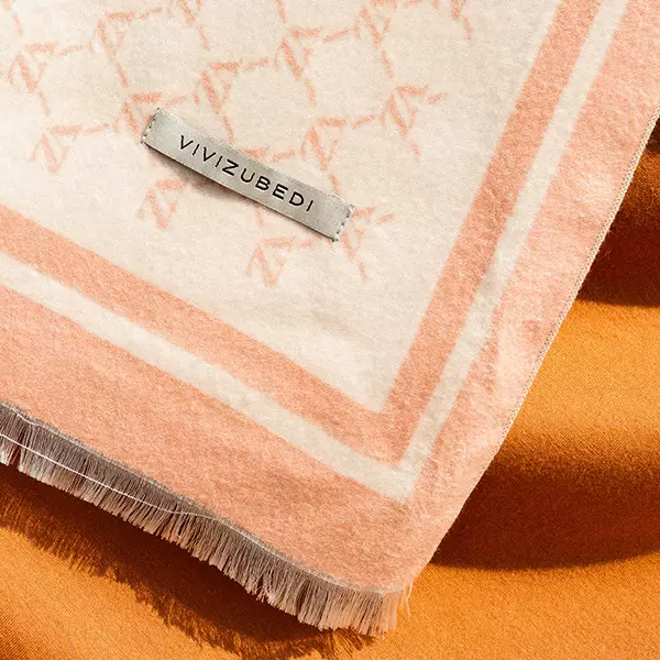 VZ Monogram Long Shawl