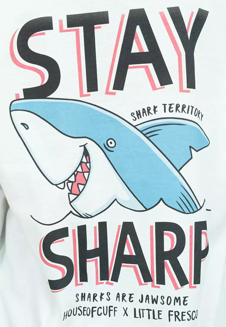 Kaos cotton combed lengan pendek wanita putih houseofcuff stay sharp