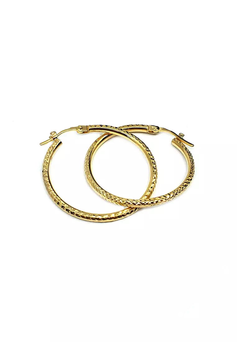 18K Italian Made Yellow Gold Earrings