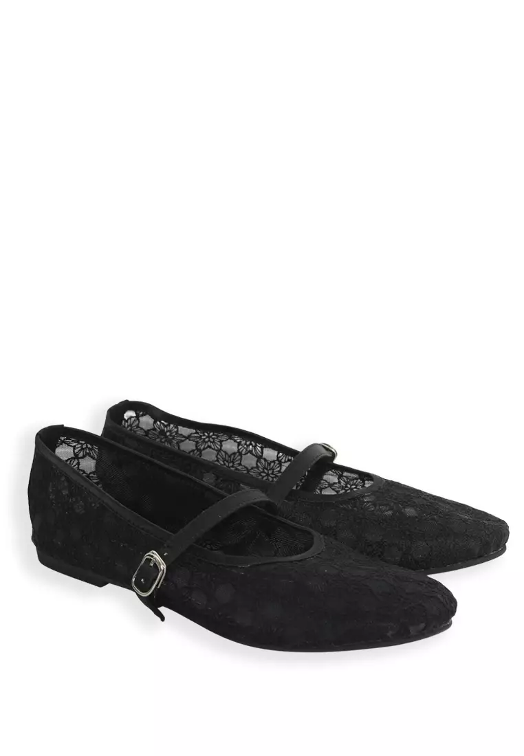 Alesha Flats Shoes Black