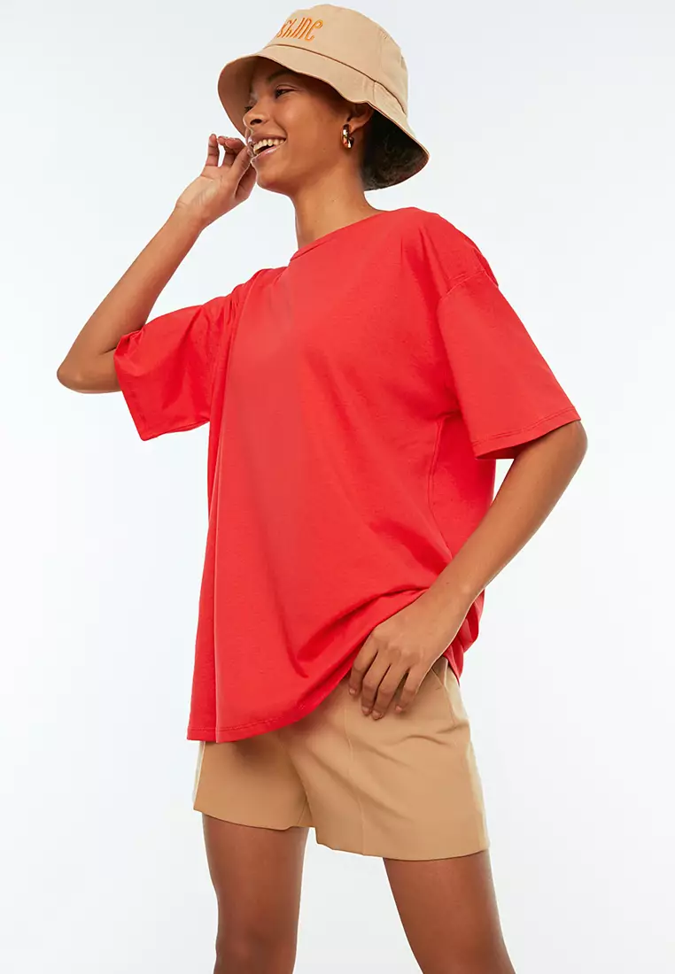 Crew Neck Boyfriend Knitted T-Shirt