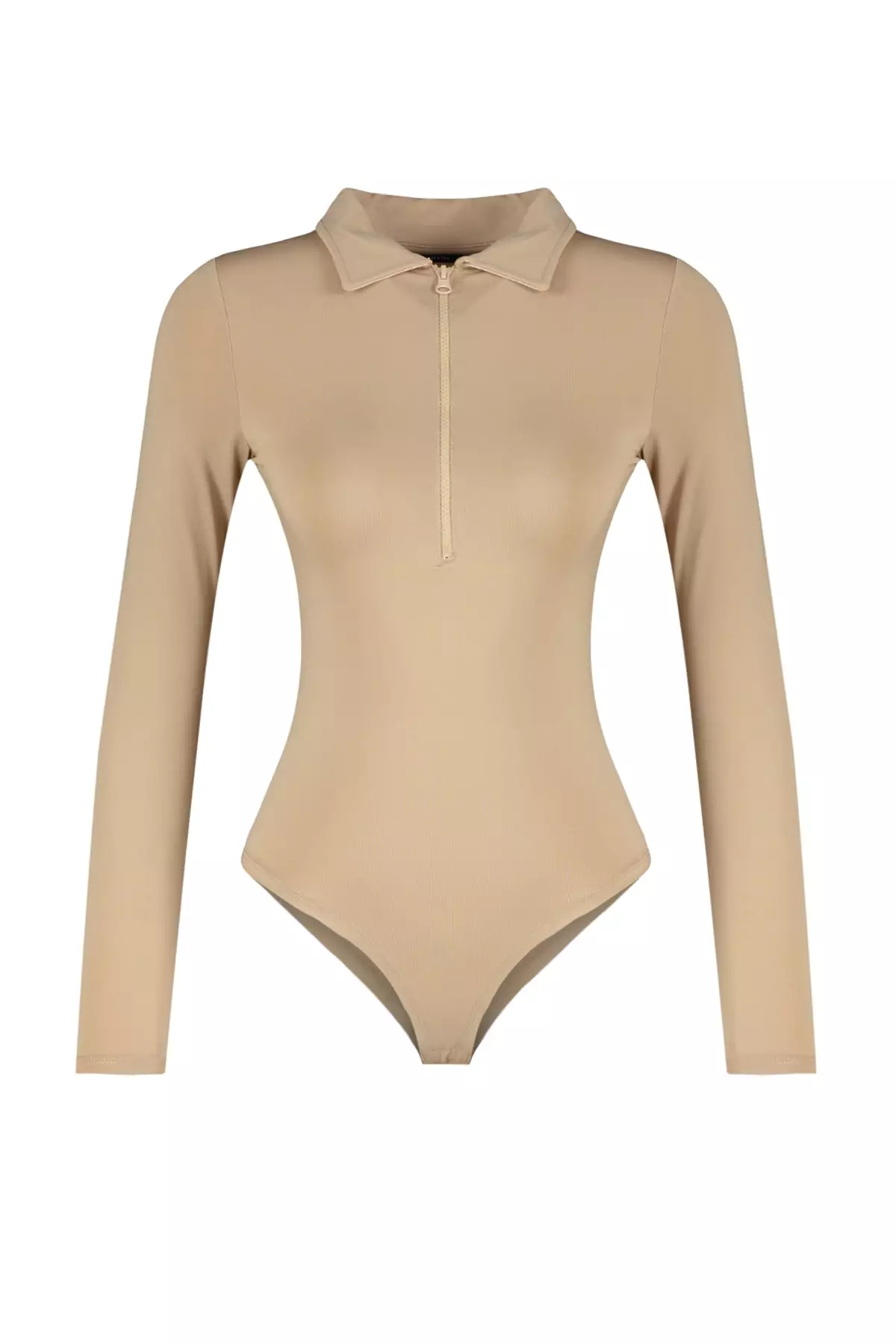 Buy Trendyol Zipper Collar Detailed Knitted Bodysuit with Snap fastener