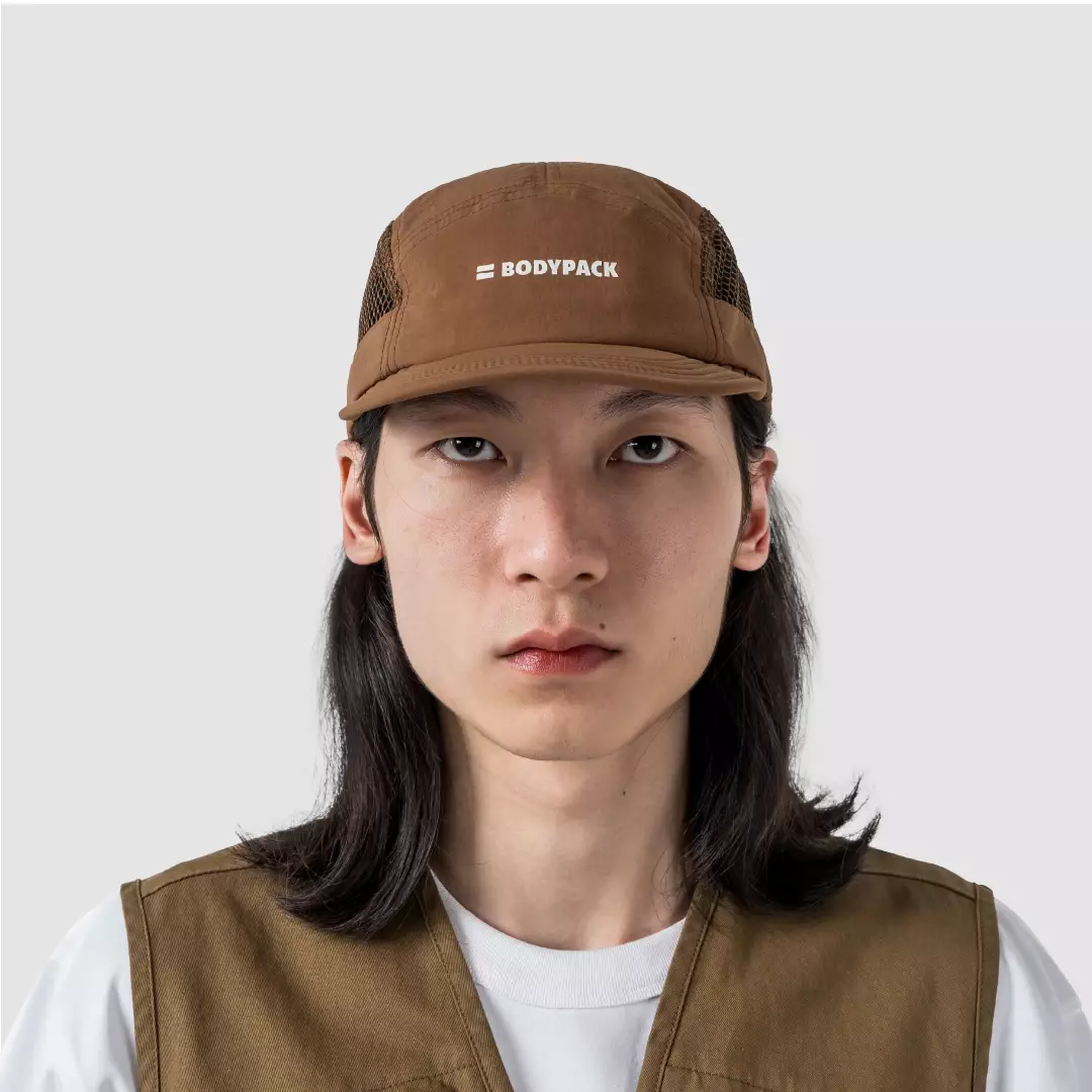 Ensnare 5 Panel Cap Topi Casual Pria Wanita Ringan Multifungsi - Cokelat