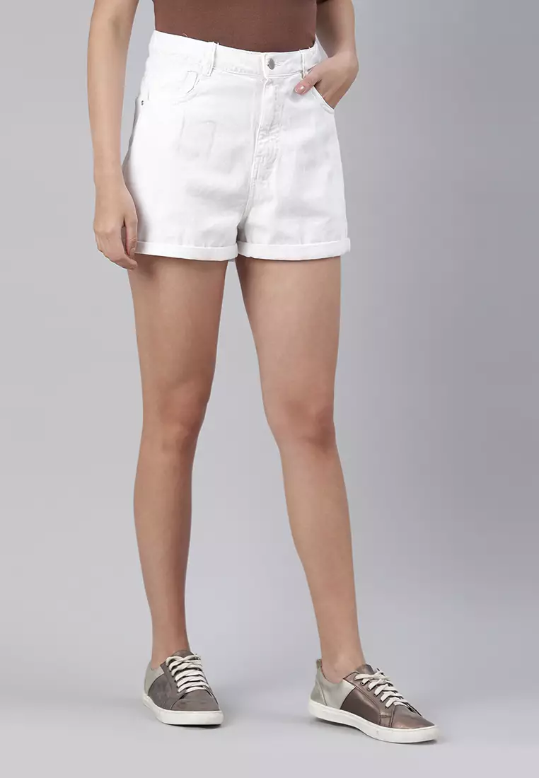 White denim deals bermuda shorts