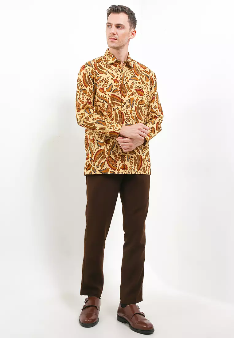 Kemeja Batik Lengan Panjang Motif Pisang Wulan
