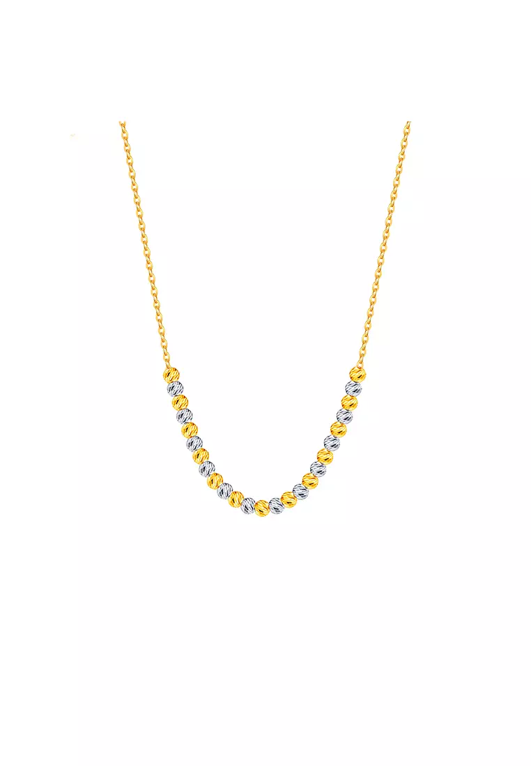 White gold 2024 bead necklace