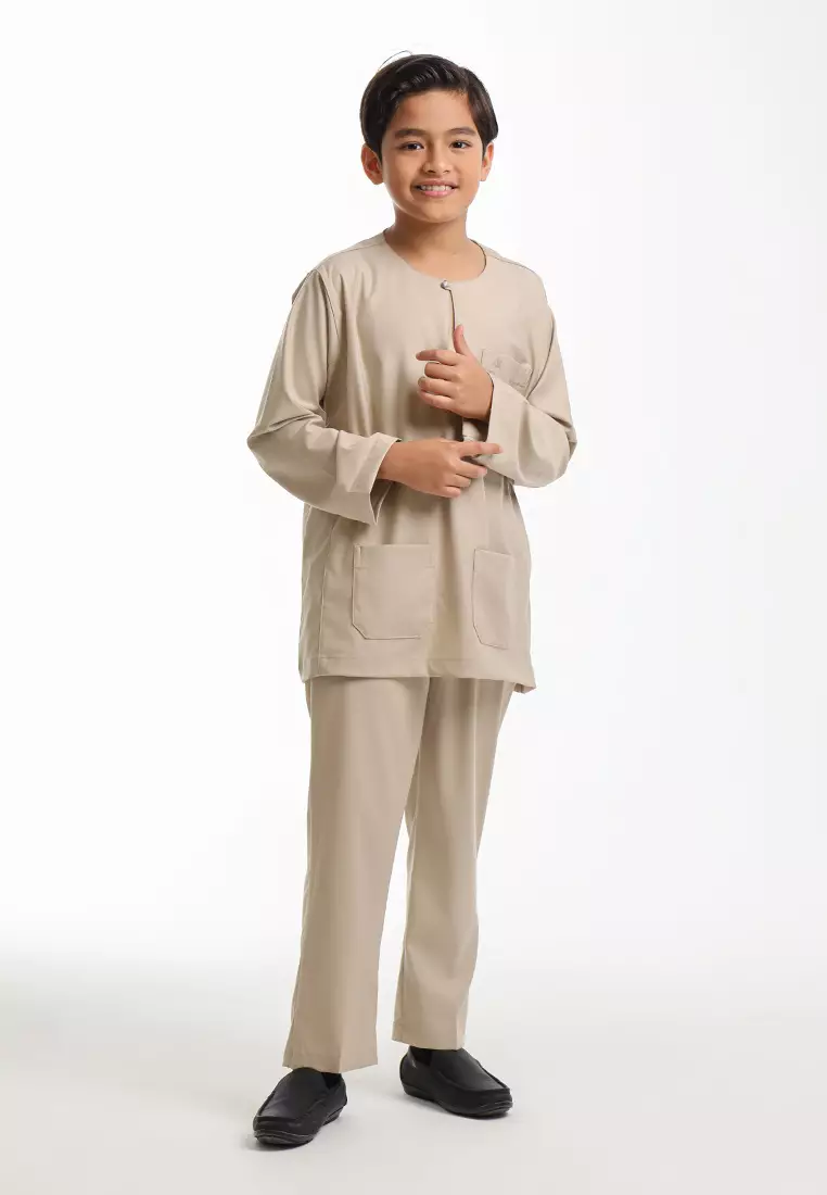 Forest x Hatta Dolmat Baju Melayu Teluk Belanga Budak - FK24104BM-17Nude