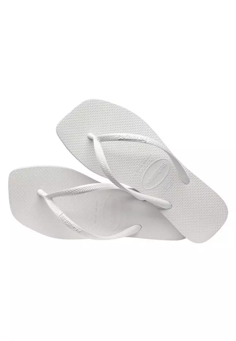 Slim Square Solid Flip Flops