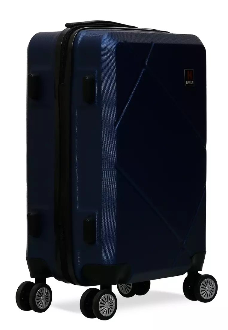 Carlton Tas Koper Unisex Size 20 Inch Suitcase 3 Digit Combination Lock Large Compartment Material Fiber ABS ORIGINAL - Navy