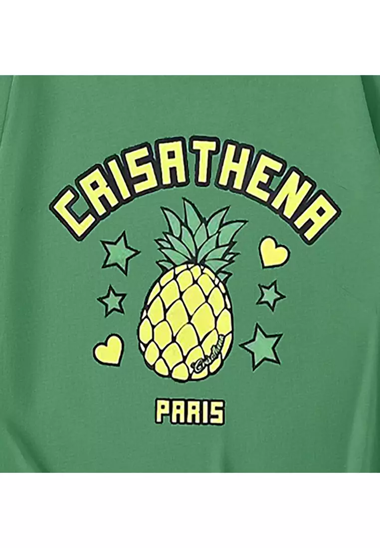 Crisathena Pineapple T-Shirt in Green/Yellow/ Yellow