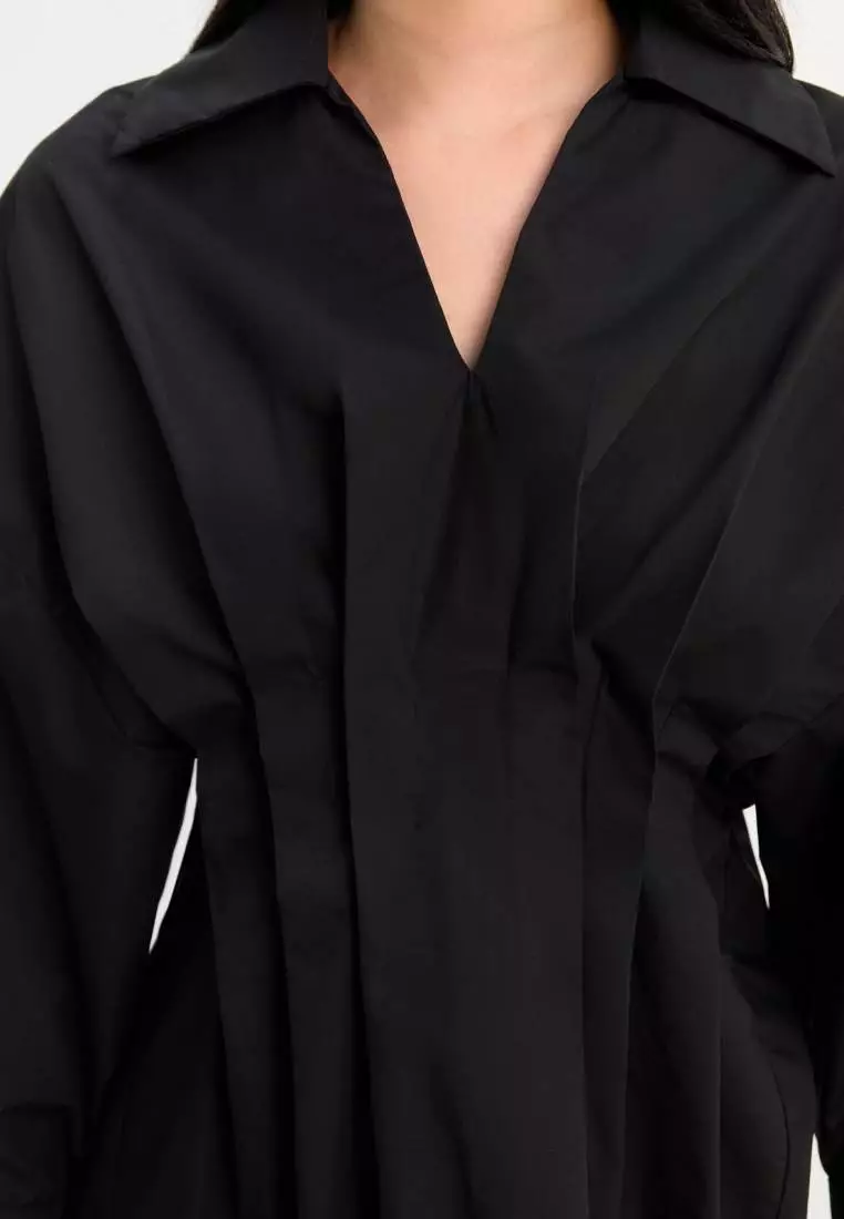 Pleated Shirt - Black