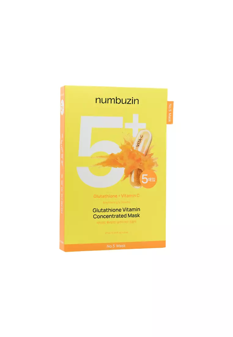 NUMBUZIN No.5+ Glutathione Vitamin Concentrated Mask (5pcs)