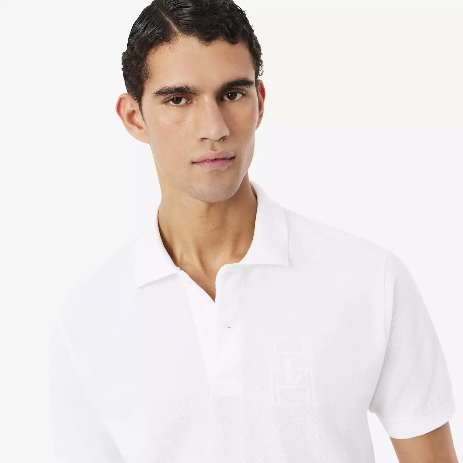 Classic Fit Embroidery Detail Petit Piqué Polo Shirt