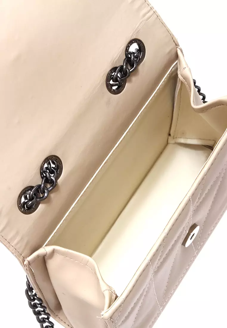 Sherina Tas Selempang Wanita Remaja Rantai Premium Polos - Latte