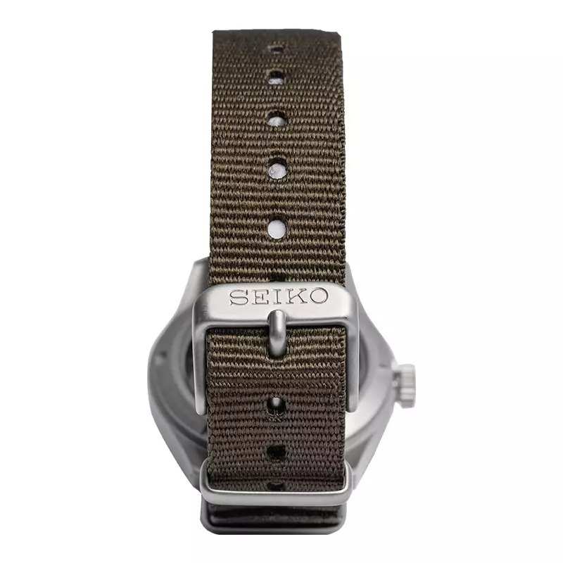 Jam Tangan Pria Seiko 5 Sports SRPJ85K1 Mid-Field Sports Style Green Zone Automatic Men Black Dial Nylon Strap