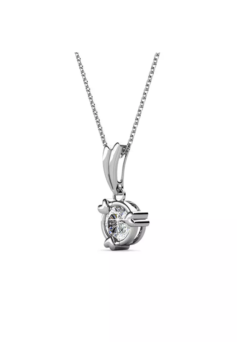 Tri Love Pendant WG - Kalung Crystal by Her Jewellery