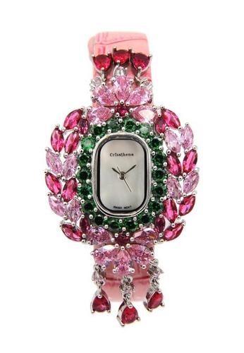 Crisathena pink 【Hot Style】Crisathena Chandelier Fashion Watch in Pink for Women CA474AC499F6D0GS_1
