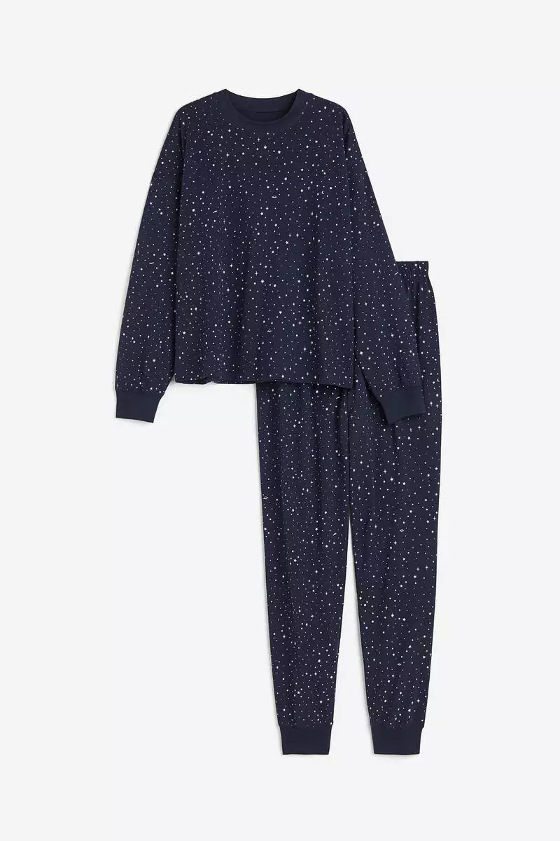 Patterned jersey pyjamas