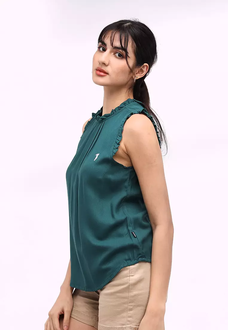 Buy Bossini Ladies Woven Plain Bold Twill Sleeveless Blouse 2024 Online