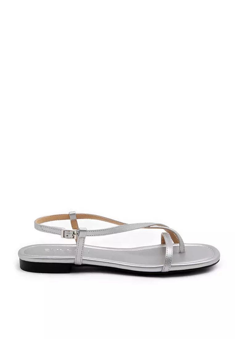 Discount on Sappun  shoes - SKU: Yulsis Flipflop Strap Sandals (1cm) - Silver