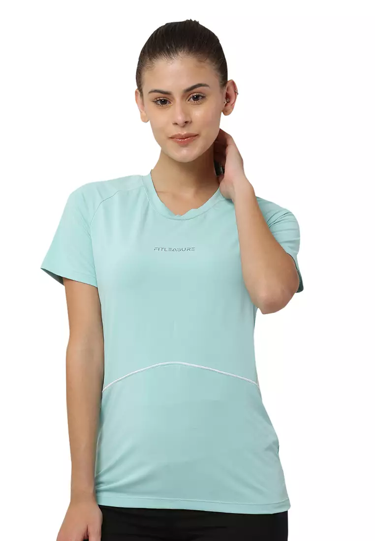 Women's Teal Running Shirt, Breathable & Lightweight