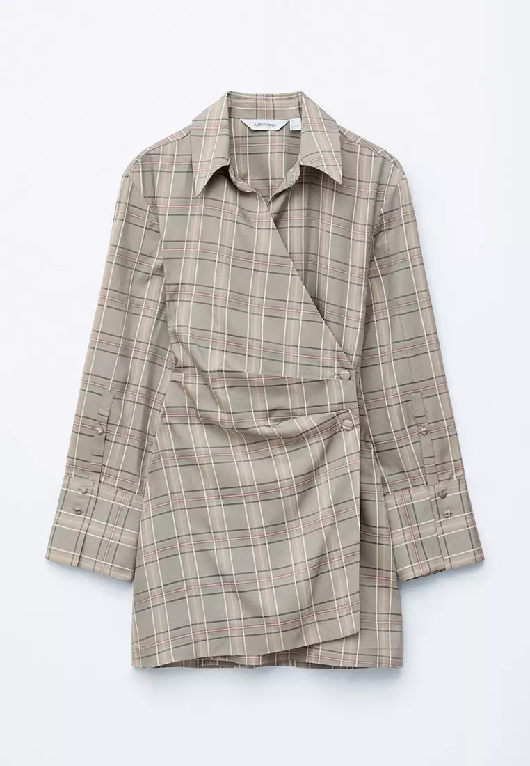 Wrap Shirt Mini Dress