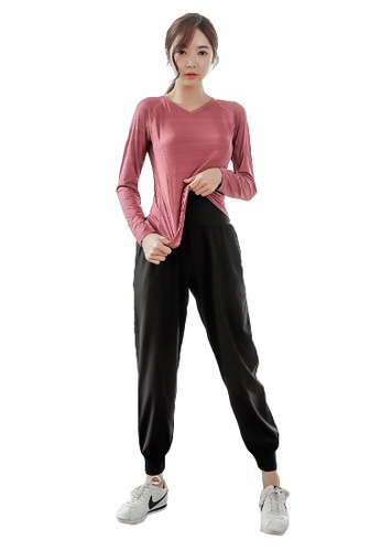 YG Fitness multi (3PCS) Quick-Drying Running Fitness Yoga Dance Suit (Tops+Bra+Bottoms) 6F71EUS2241436GS_1