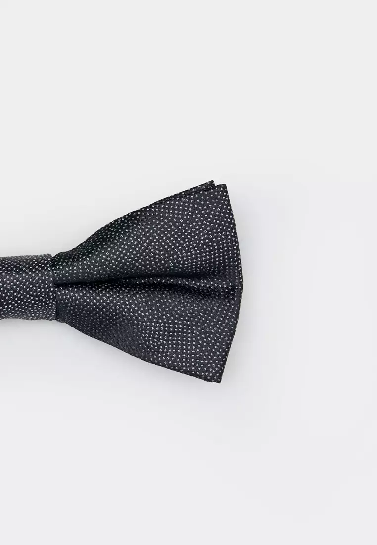 Black Textured Bowtie