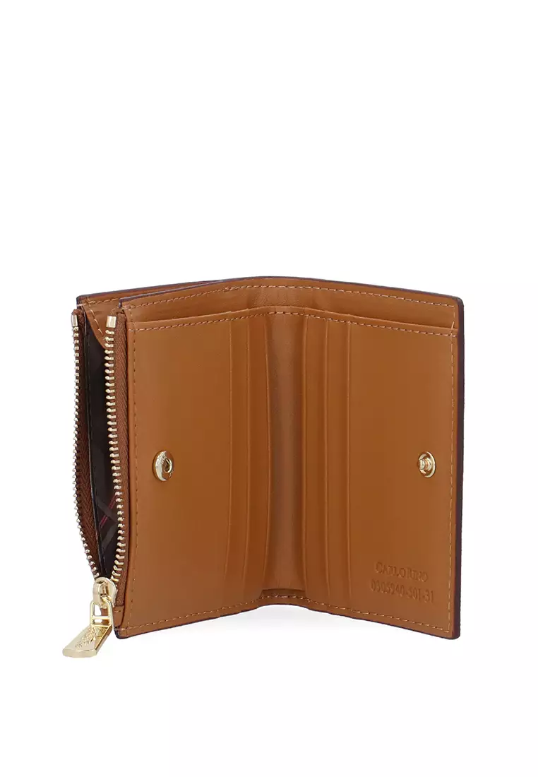 Gabbie Short 2 Fold Wallet - Dark Beige