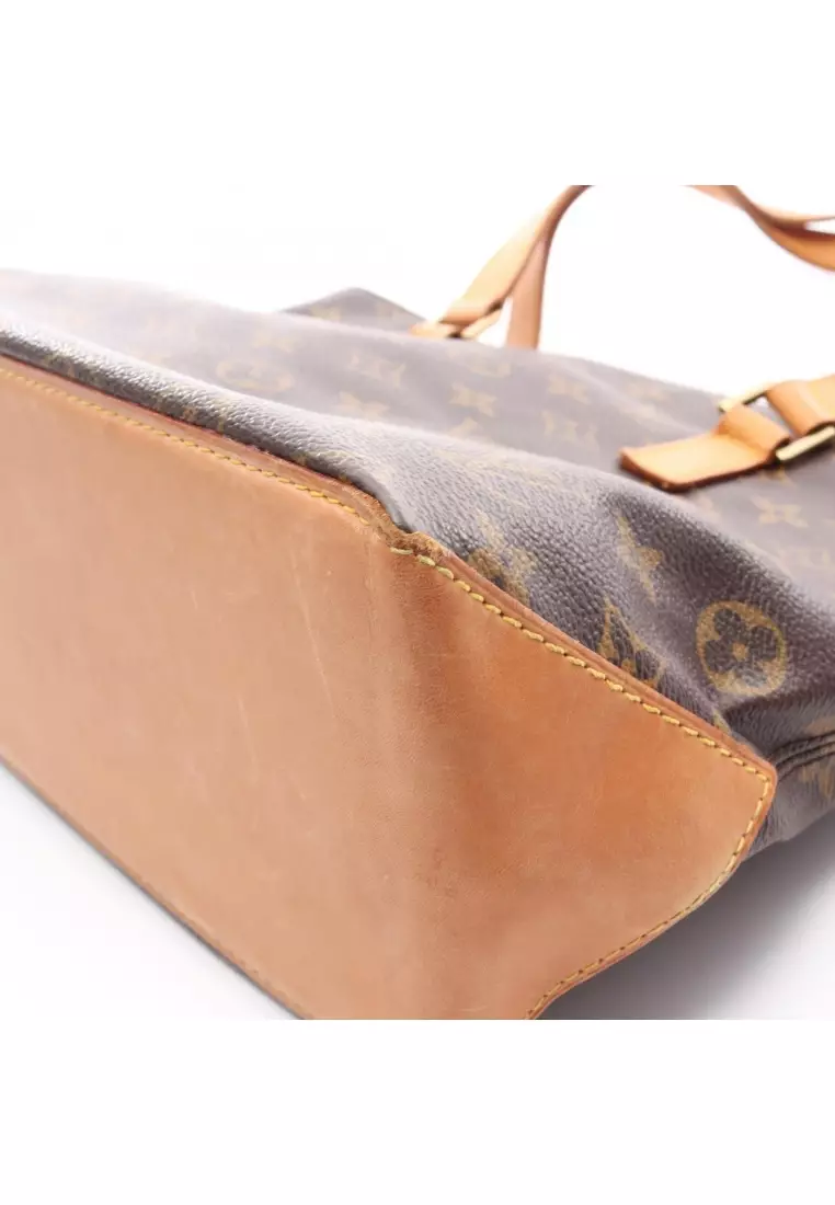 Pre-Loved Louis Vuitton Cabas Piano monogram Shoulder bag PVC leather Brown