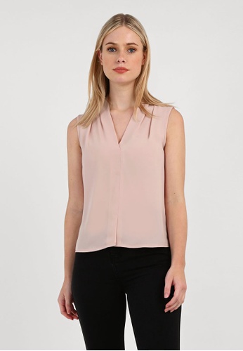 FORCAST pink FORCAST Alivia V-Neck Top DB137AAD6F01FCGS_1