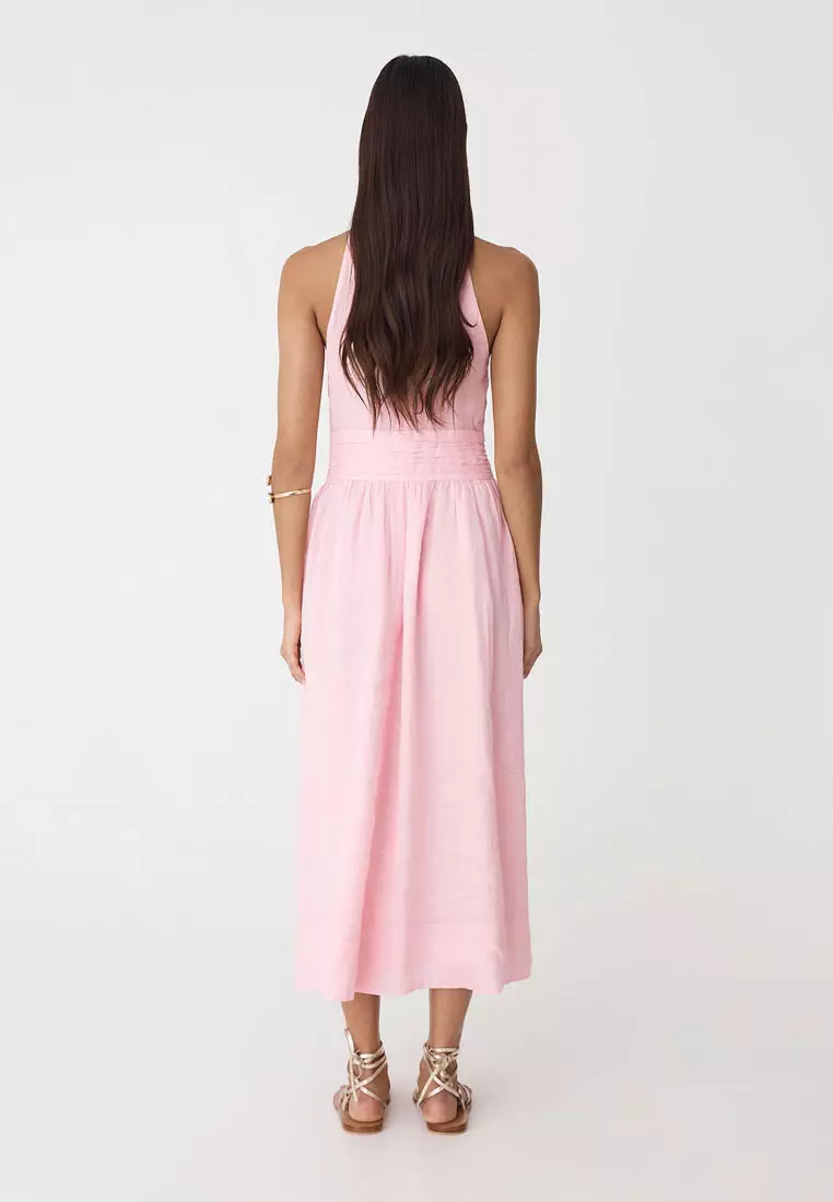 Miami Gathered Neck Hemp Dress