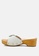 Rag & CO. white Studded Leather Wooden Clogs 676AFSHB6D5F01GS_3