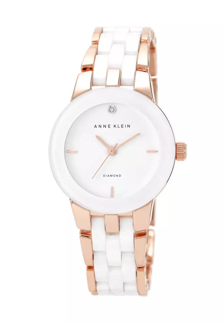 Buy Anne Klein Anne Klein AK1610WTRG0000 rose gold round watch with ...