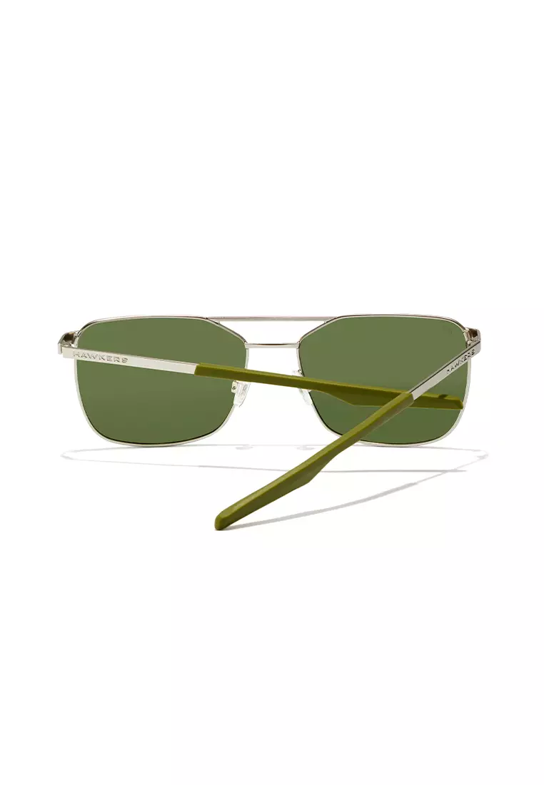 HAWKERS POLARIZED Silver Alligator SENSE Sunglasses for Men and Women, Unisex. UV400 Protection. Official Product designed in Spain