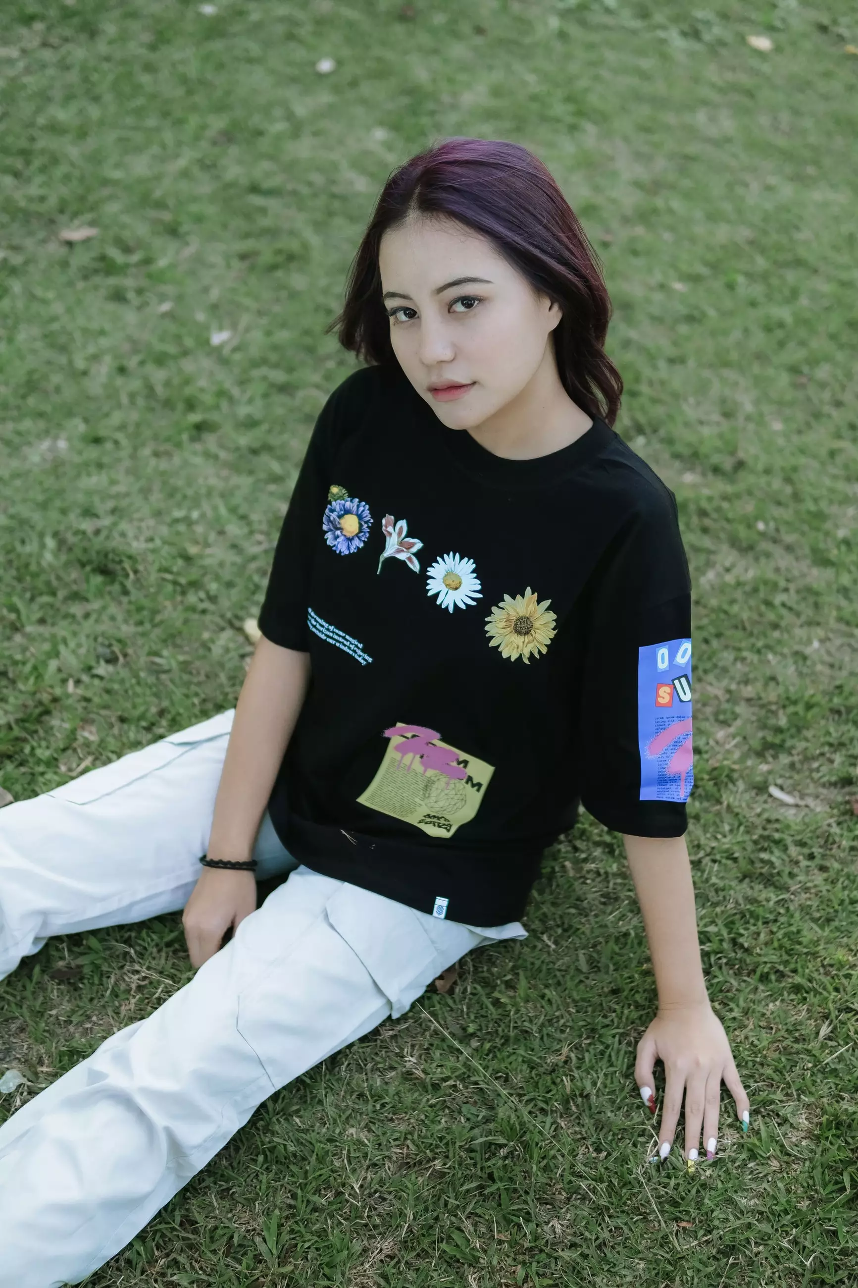 OOTDSUPPLY Oversized Tshirt All Kinds Dark Grey & Black l Kaos Oversize Pria dan Wanita OVZ150