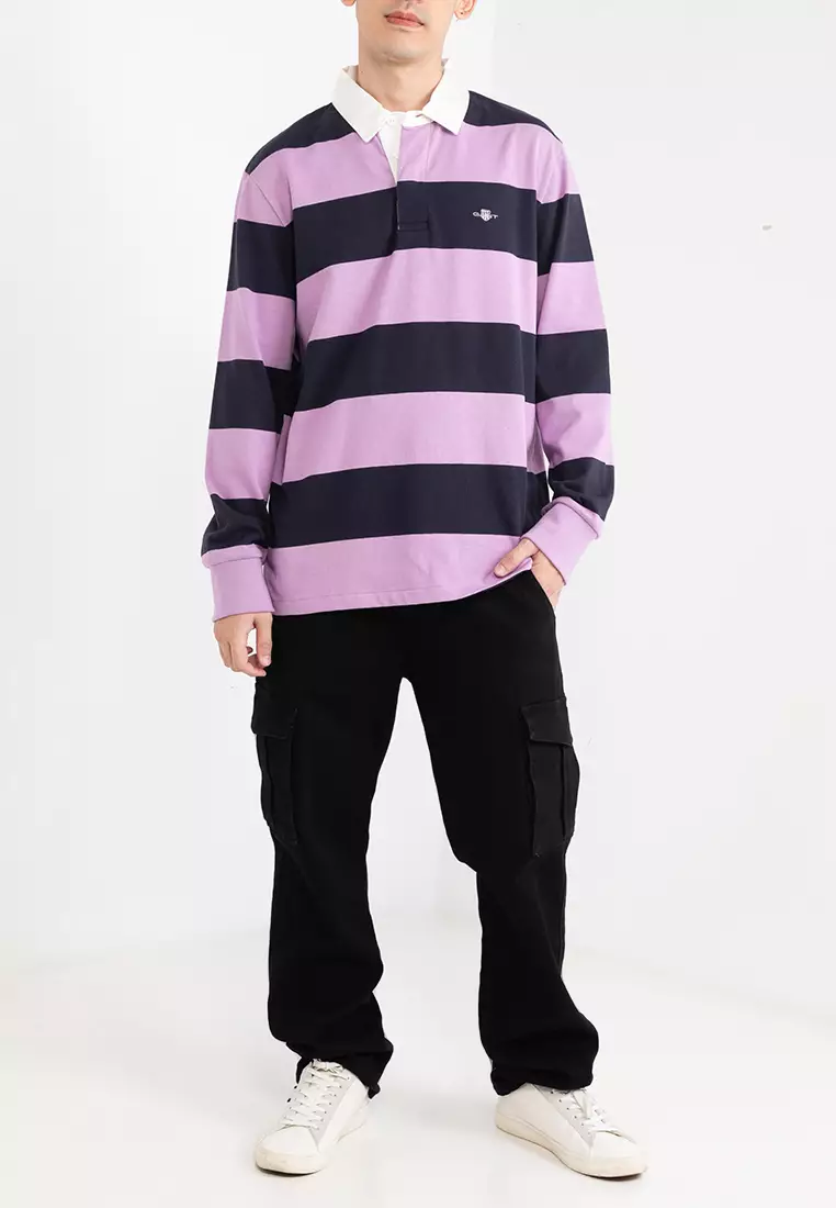 Shield Barstripe Heavy Rugger Polo Shirt