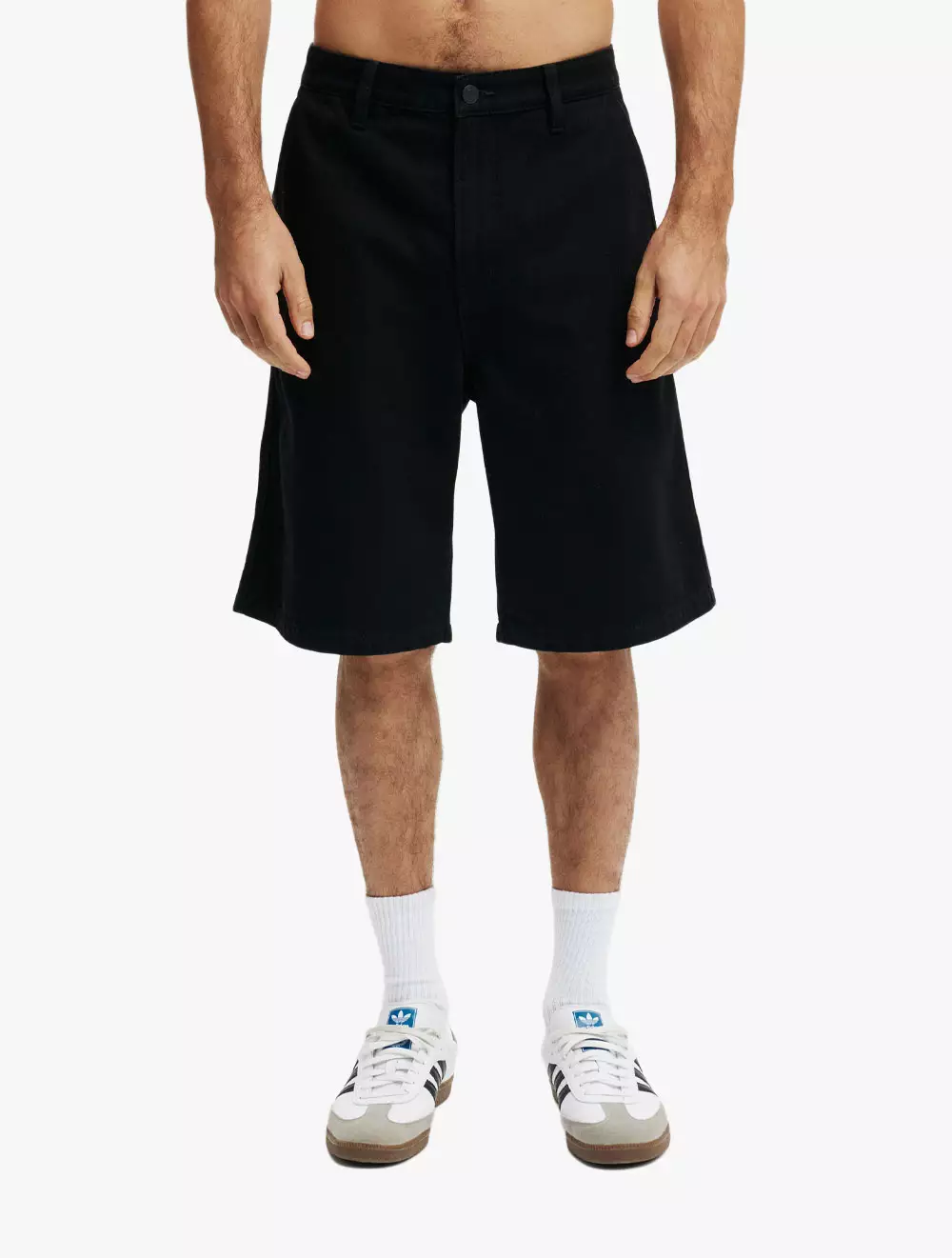 Cotton On -  Pakaian Pria  - Baggy Denim Short - Rinse Black