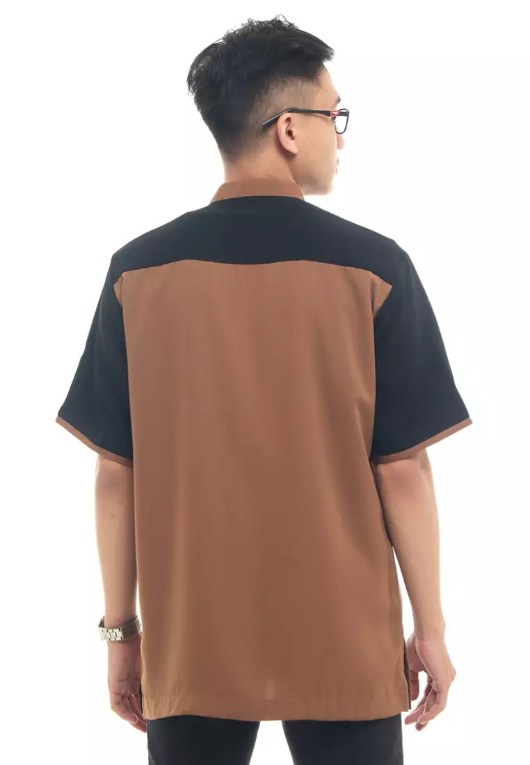 Rabbani - Baju Muslim Couple Kemeja Koko Fazaria Exclusive Hitam