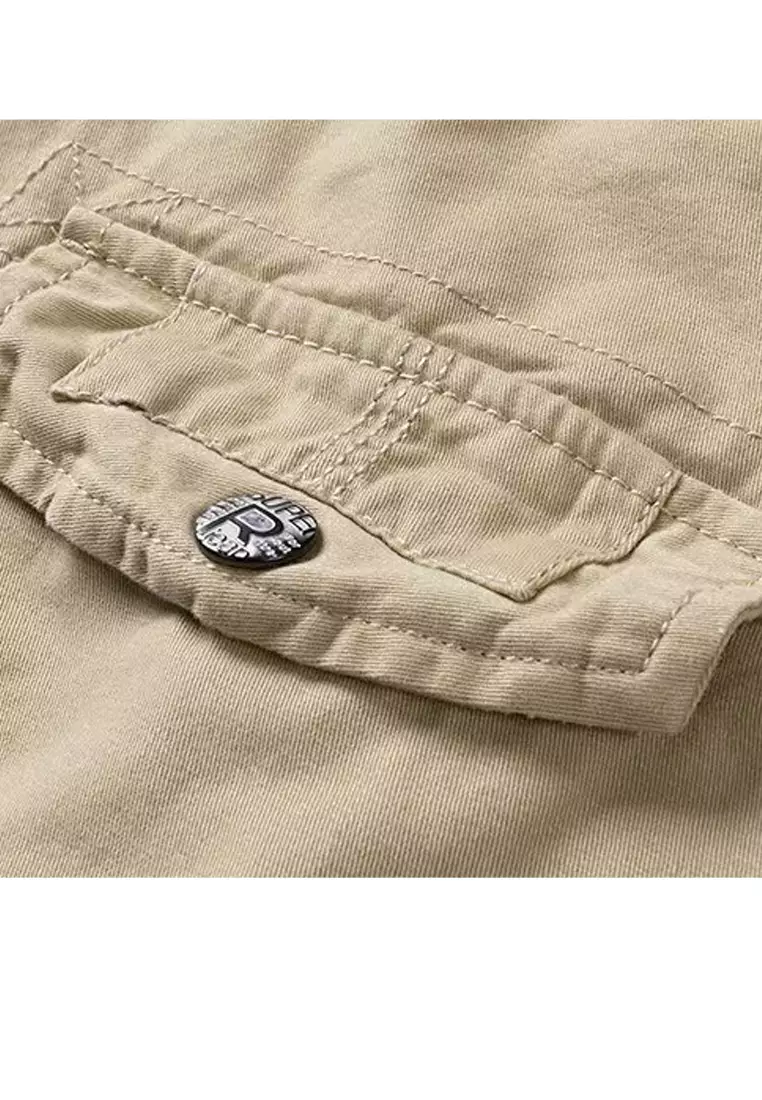 Multi Pockets Cotton Casual Shorts GJL27053