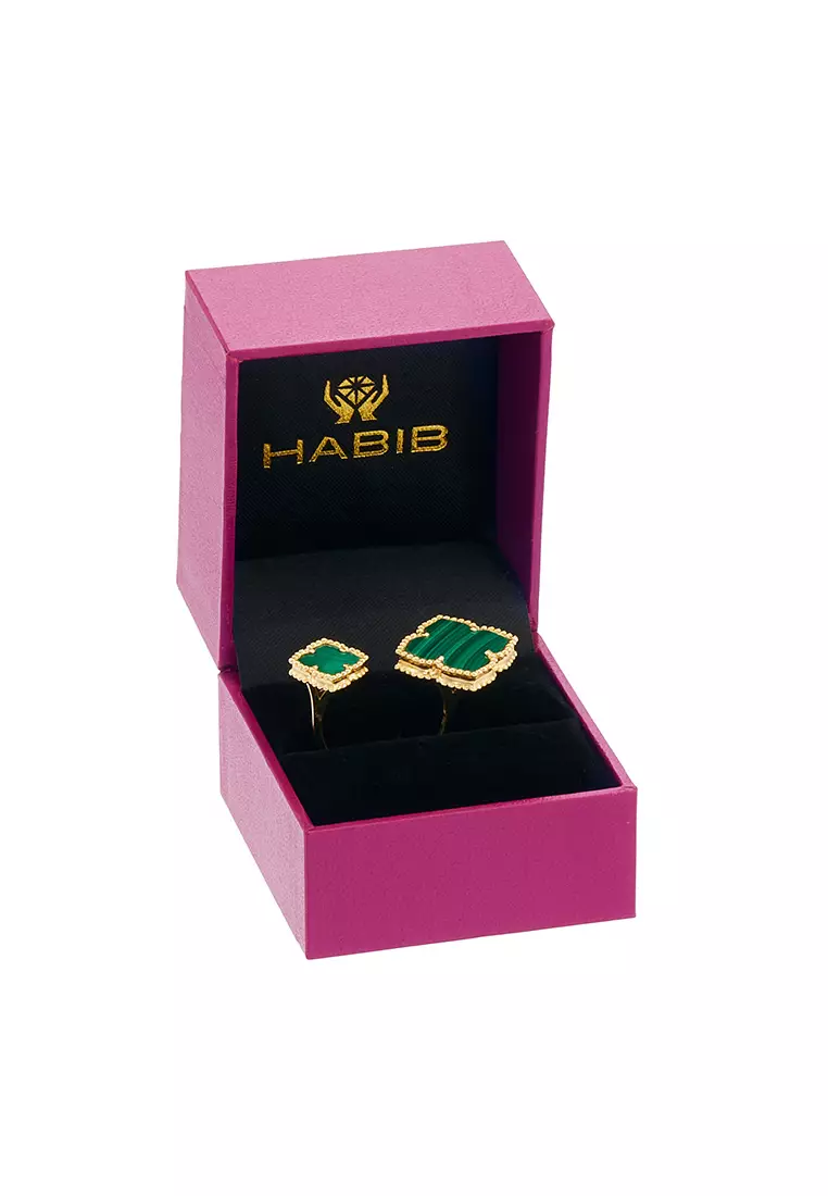 HABIB AL-ZAHRA | Malachite Gemstone Ring in 750/18K Yellow Gold 270891124(YG)-MALA
