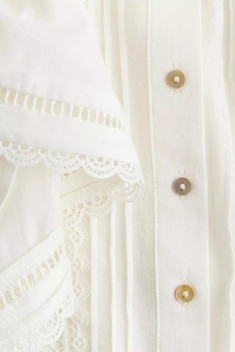 Pintucked cotton dress