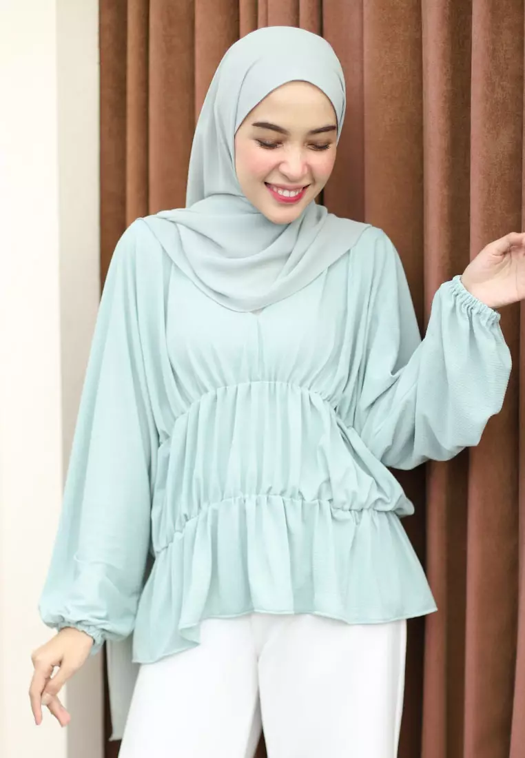 Kenura Blouse Green Pastel