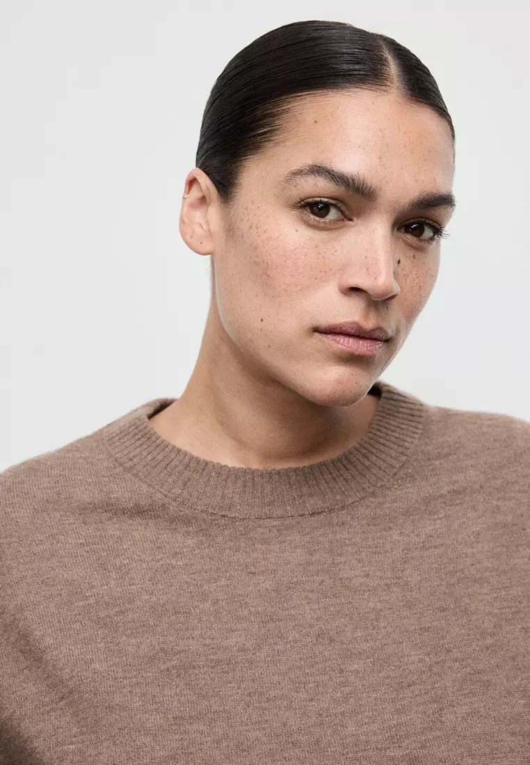 Oversized Sweater With Ribbed Trim