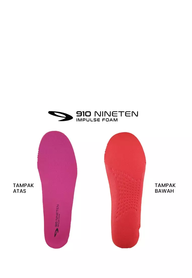 910 Nineten YUZA SPEEDGOTH Sepatu Trail Running - HITAM/BIRU MUDA/MERAH STABILO