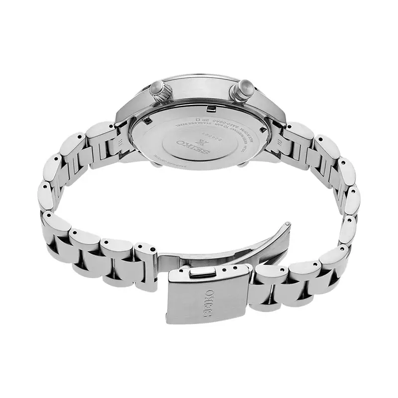 Jam Tangan Pria Seiko Prospex SFJ001P1 Speedtimer Panda Solar Chronograph Dual Tone Dial Stainless Steel Strap