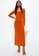 Mango orange Long-Sleeved Crop Top 63E0FAAC09916EGS_5