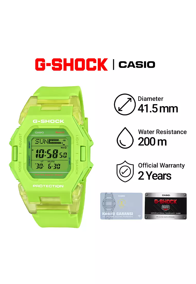 Casio G-Shock GD-B500S-3D Lime Green Resin Band - Jam Tangan Digital Pria