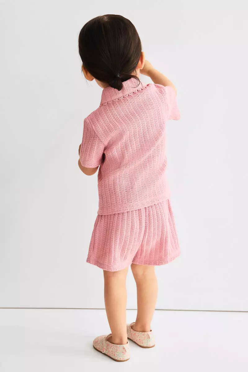 2-piece pointelle-knit set