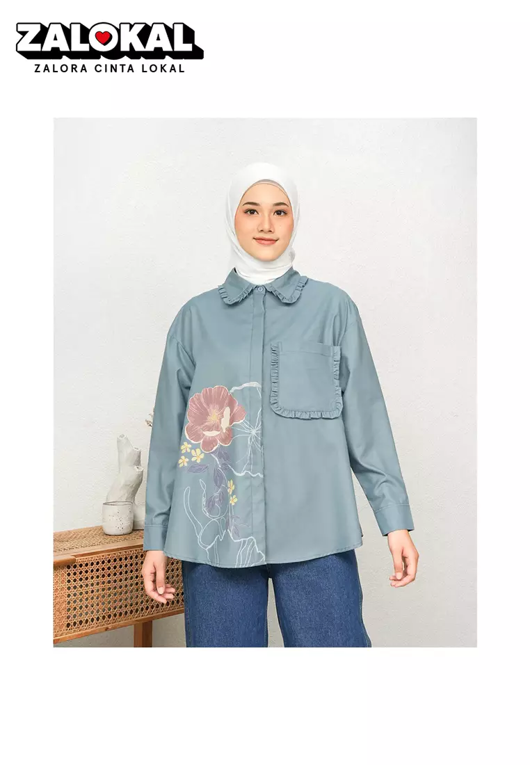 Geulis.id LULU SHIRT (3 warna) Top - SKYBLUE